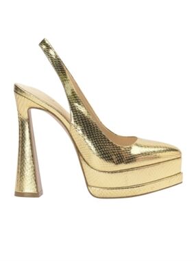 New Jessica Simpson Gold Metallic Heels Platform sz 9